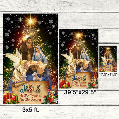 Jesus Christmas Flag Jesus Is The Reason For The Season Christmas Flag