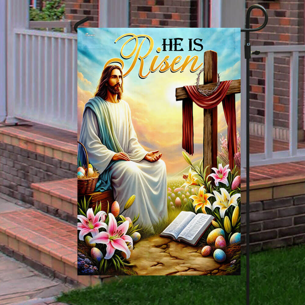 FLAGWIX  Jesus Christ Easter Day He Is Risen Christian Cross Flag