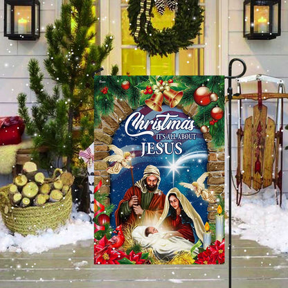 Nativity of Jesus Christmas Flag Christmas It's All About Jesus