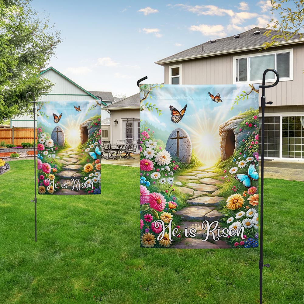 FLAGWIX  Resurrection of Jesus Easter Day He Is Risen Christian Flag