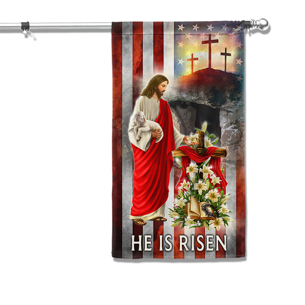FLAGWIX Easter Day Jesus He Is Risen Easter Flag