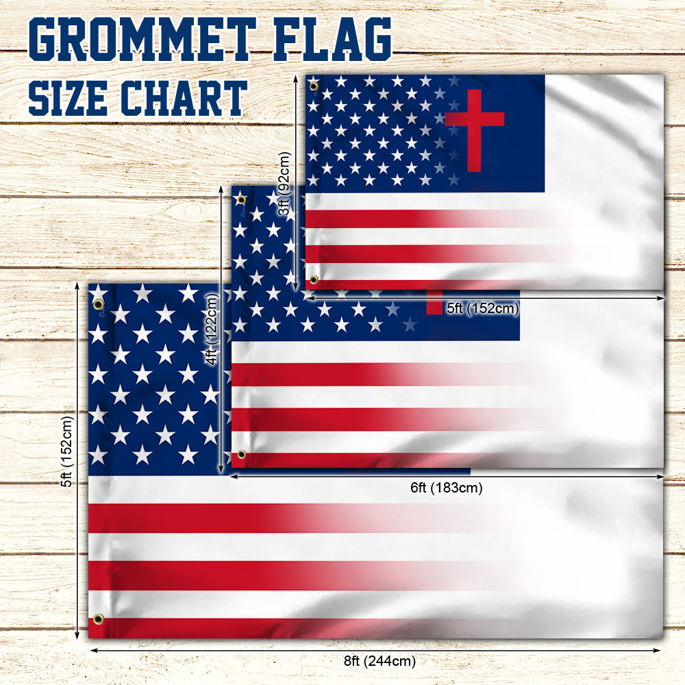 Christian Flag American Christian Grommet Flag