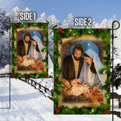 Jesus Is The Reason Christmas Flag Jesus Is Born Nativity Of Jesus TQN521Fv2