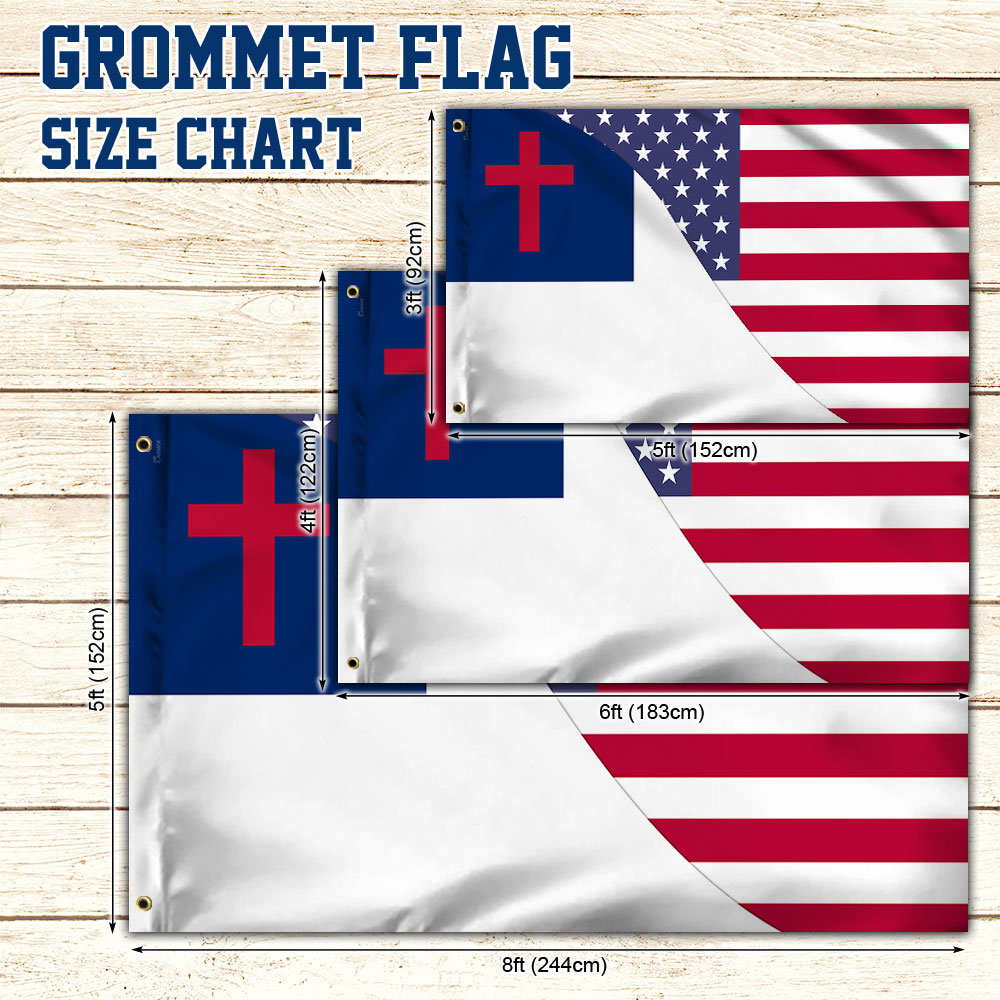 Christian Flag American Christian Grommet Flag