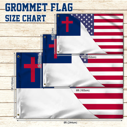 Christian Flag American Christian Grommet Flag