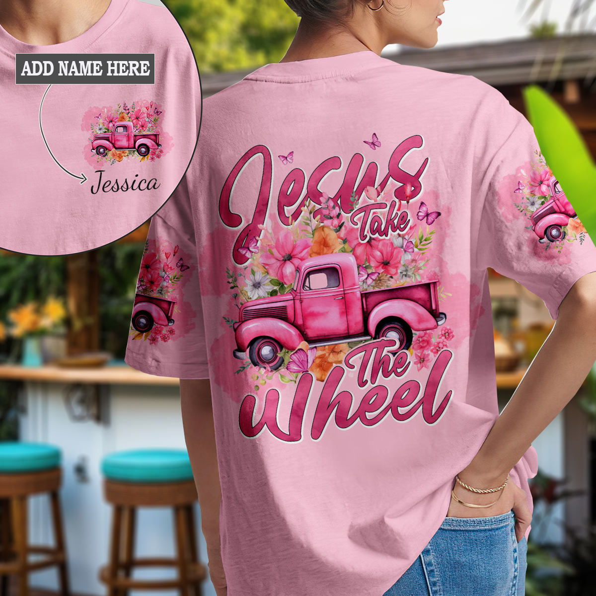 Jesus Take The Wheel Women's All Over Print Tshirt 4