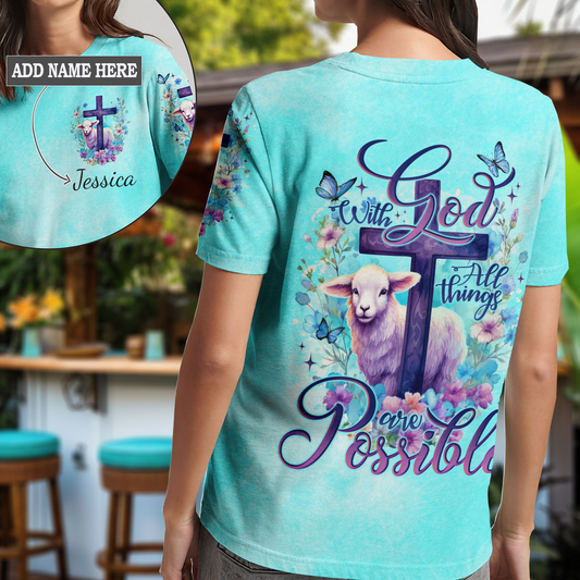 With God All Things Are Possible Lamb T-Shirt