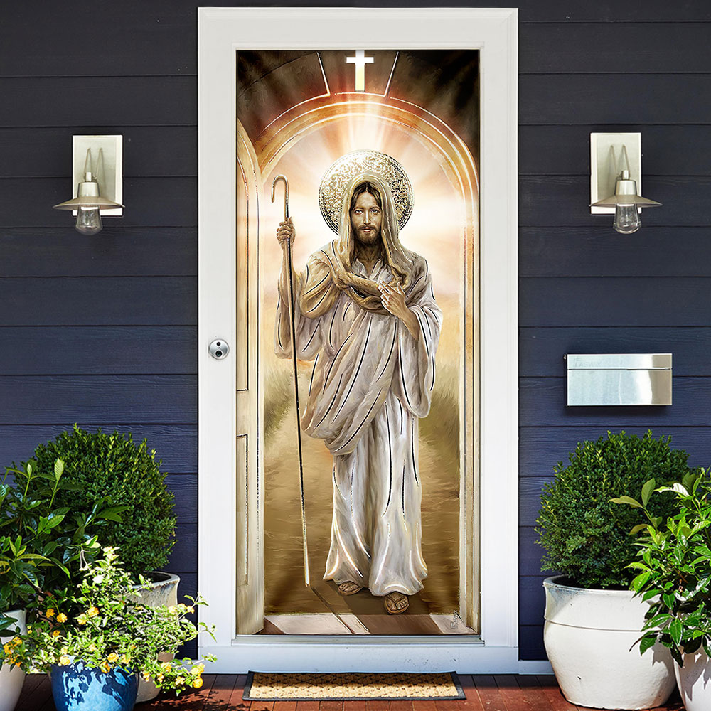 Jesus Light Shines Through Door - Door Cover