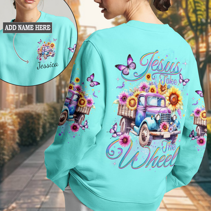 Jesus Take The Wheel Women's All Over Print Sweatshirt 5