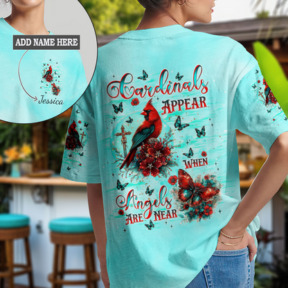 When Cardinals Appear Angels Are Near Women's All Over Print Tshirt 1