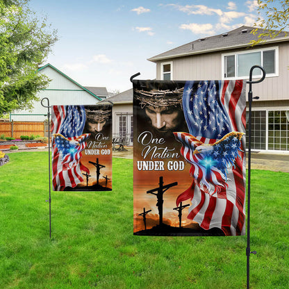 Flagwix American Flag - One Nation Under God, Jesus Christian American Patriotic Eagle Flag