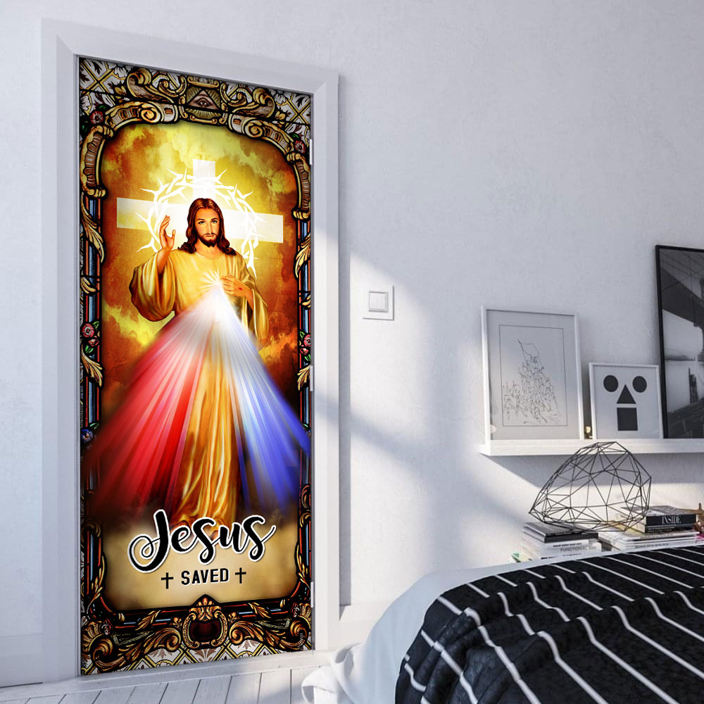 Jesus Of Divine Mercy Door Cover
