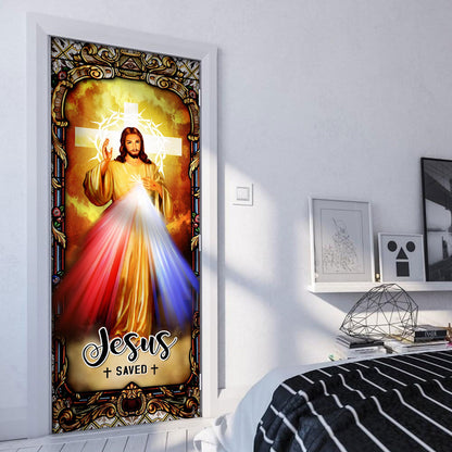 Jesus Of Divine Mercy Door Cover