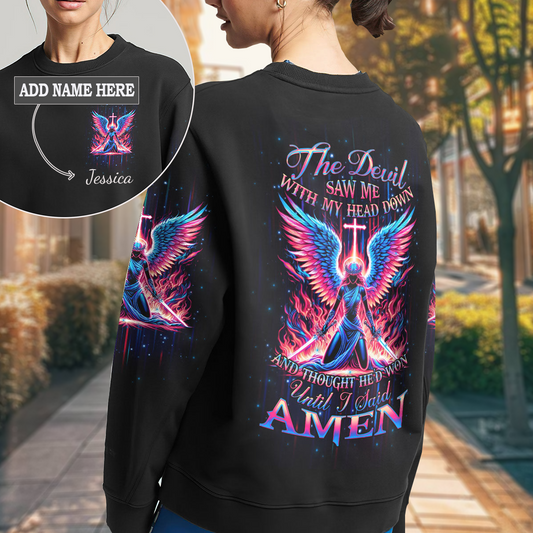 The Devil Saw Me With My Head Down Women's All Over Print Sweatshirt 1