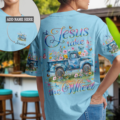 Jesus Take The Wheel Women's All Over Print Tshirt 8