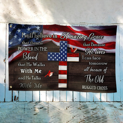 Jesus Cross Grommet Flag The Old Rugged Cross