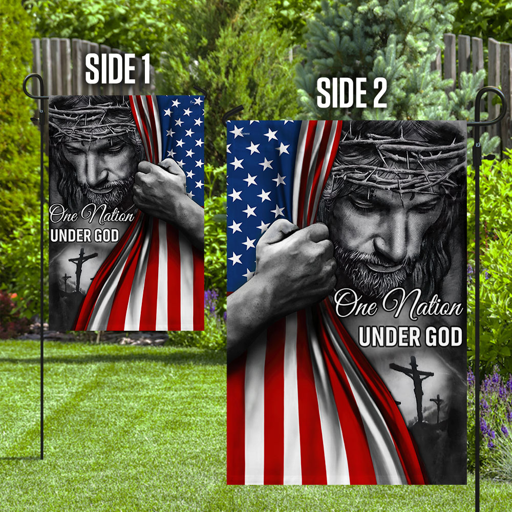 Jesus Flag One Nation Under God American Patriot Flag, American Flag