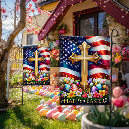 FLAGWIX  Christian Cross Happy Easter Day Flag