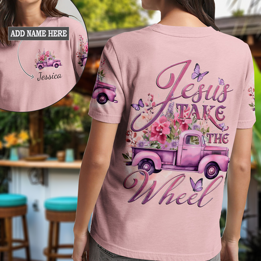 Jesus Take The Wheel Women's All Over Print Tshirt 9