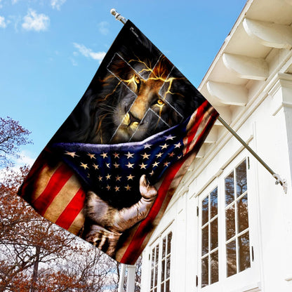 Christian Lion Cross Flag