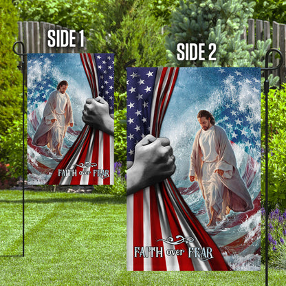 Faith Over Fear Jesus God Flag