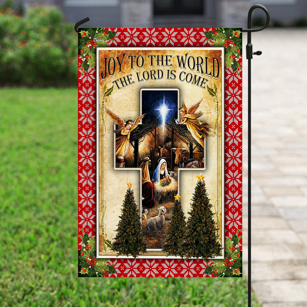 Baby Jesus Christmas FLAGWIX  ™ Joy To The World The Lord Is Come Flag