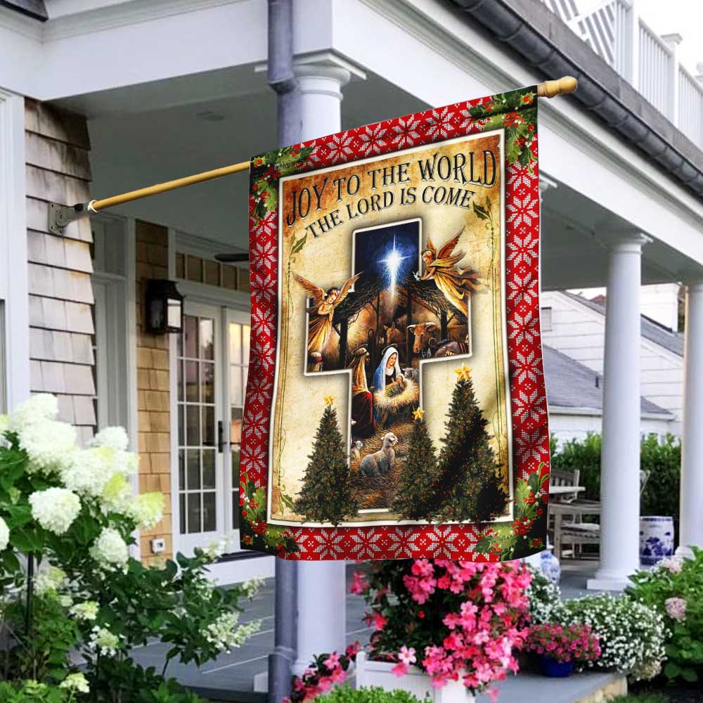 Baby Jesus Christmas FLAGWIX  ™ Joy To The World The Lord Is Come Flag