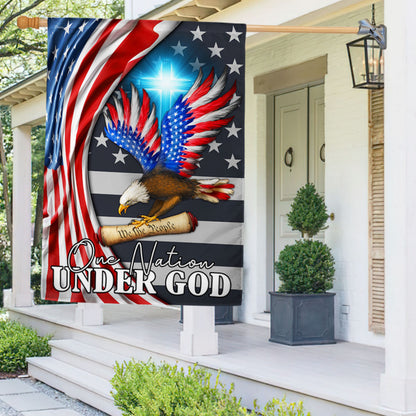 One Nation Under God Patriot Eagle We The People Flag