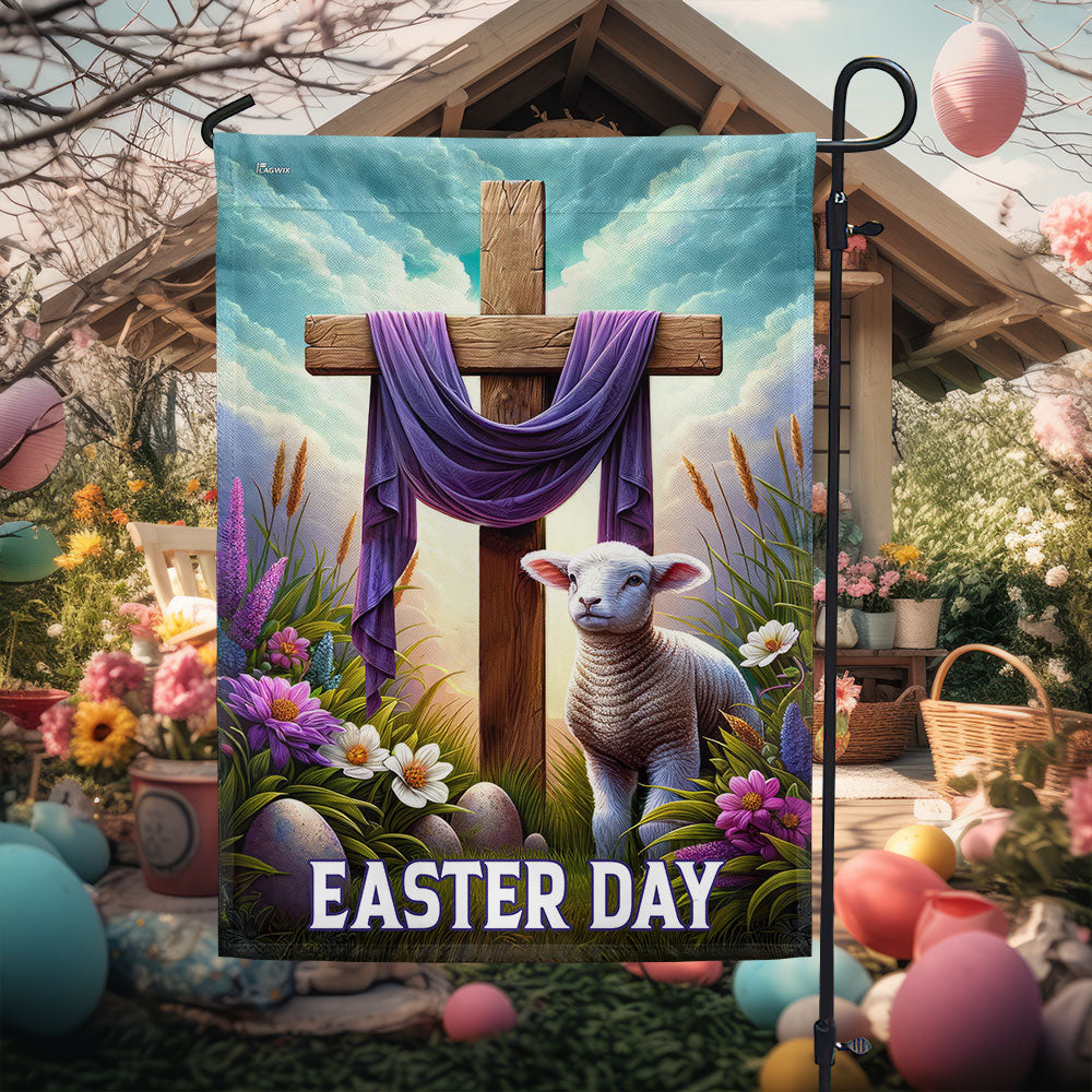 FLAGWIX Easter Lamb Christian Cross Easter Day Christian Flag