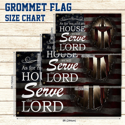 Jesus Christian We Will Serve The Lord Grommet Flag