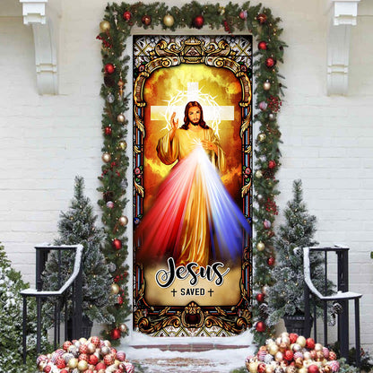 Jesus Of Divine Mercy Door Cover