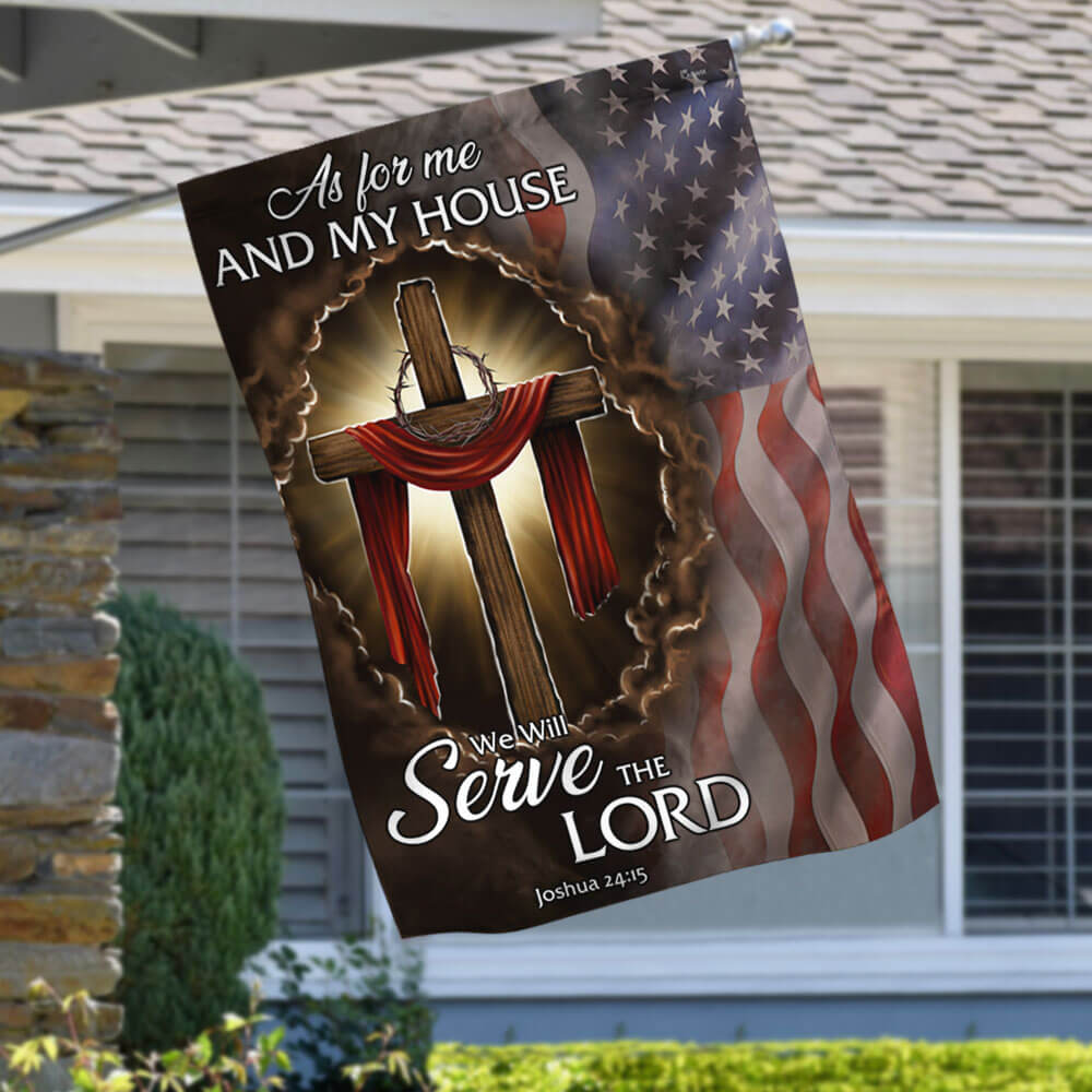 Christian Cross American Flag
