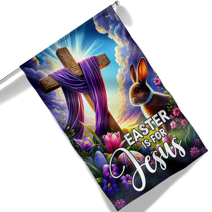 FLAGWIX Easter Is For Jesus Bunny Rabbit Jesus Christ Cross Flag