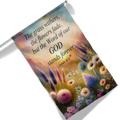 FLAGWIX The Word Of Our God Stands Forever Flower Christian Jesus Garden House Flag