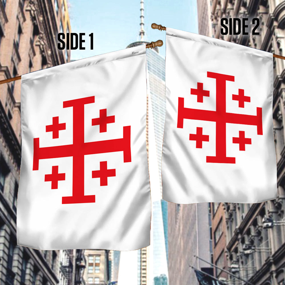 Jerusalem Catholic Cross Flag Crusader Flag