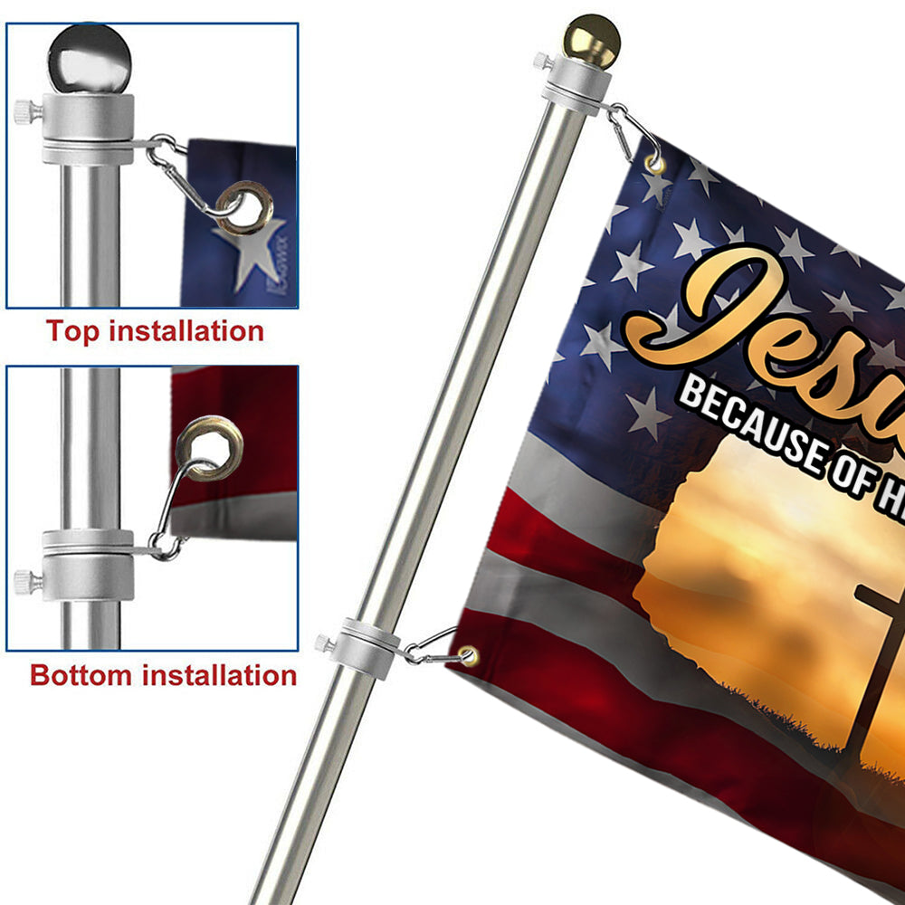 Jesus Flag Resurrection Of Jesus God Grommet Flag