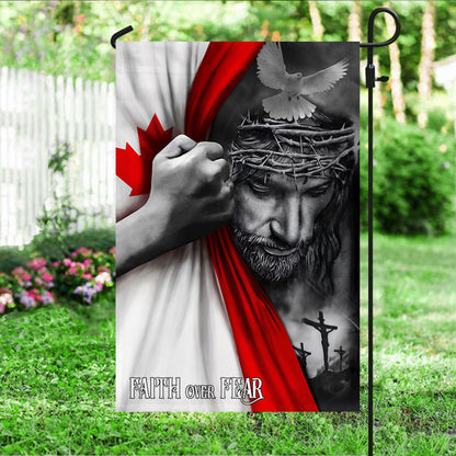 Jesus Flag Jesus Faith Over Fear Canadian Flag