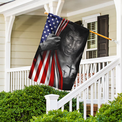 Jesus Flag Black Jesus American US Flag