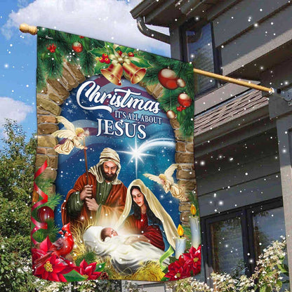 Nativity of Jesus Christmas Flag Christmas It's All About Jesus