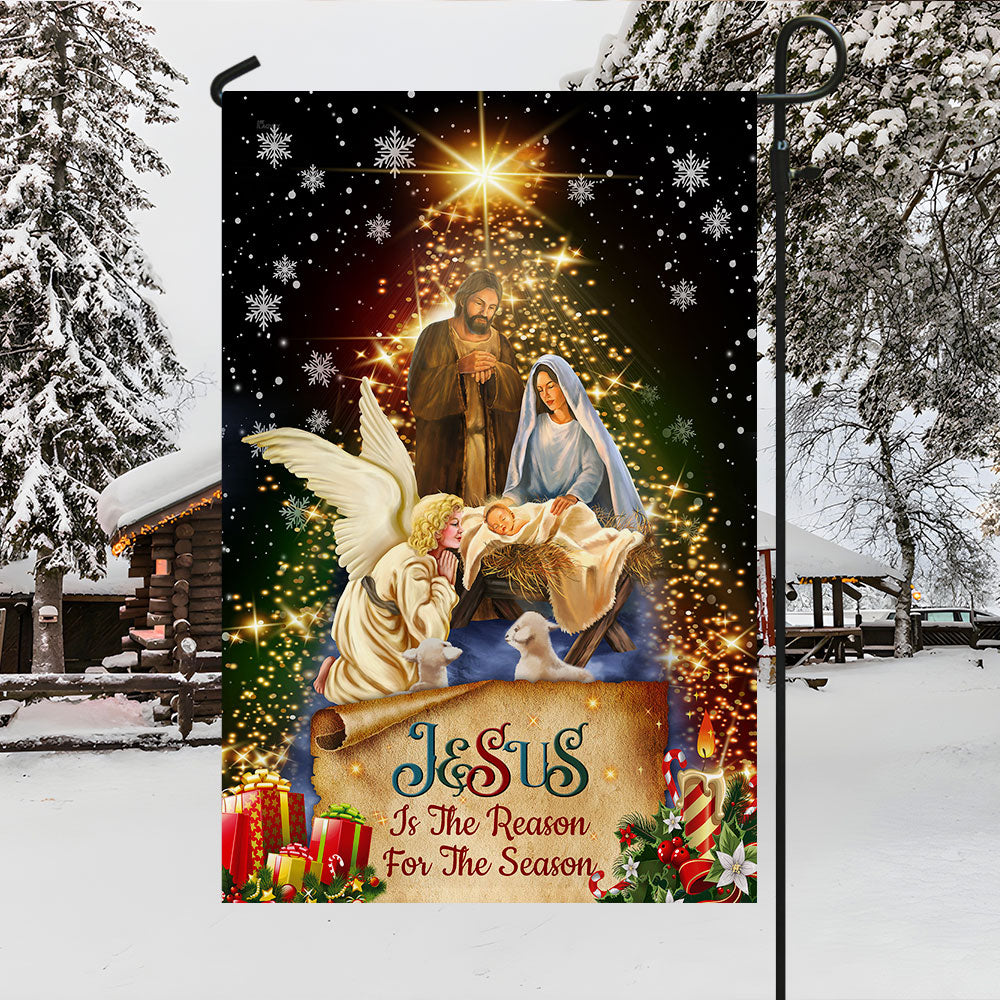 Jesus Christmas Flag Jesus Is The Reason For The Season Christmas Flag
