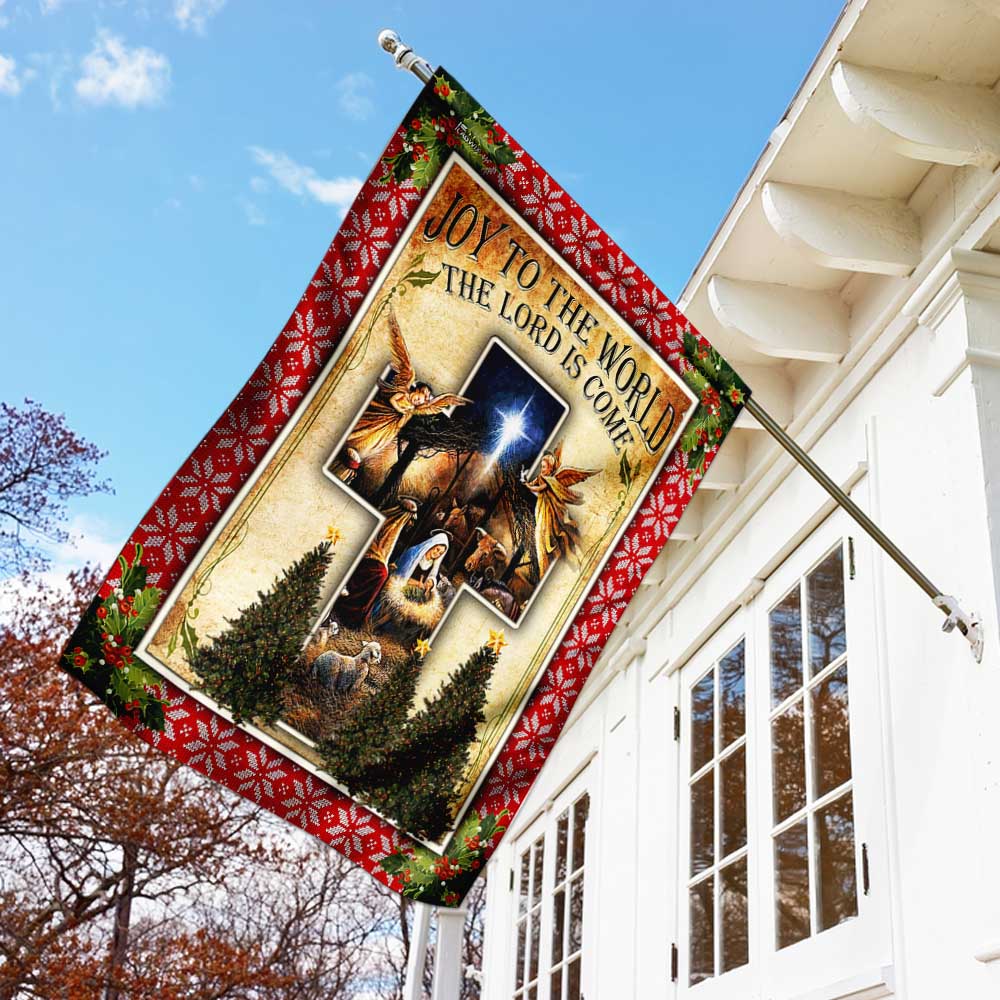 Baby Jesus Christmas FLAGWIX  ™ Joy To The World The Lord Is Come Flag