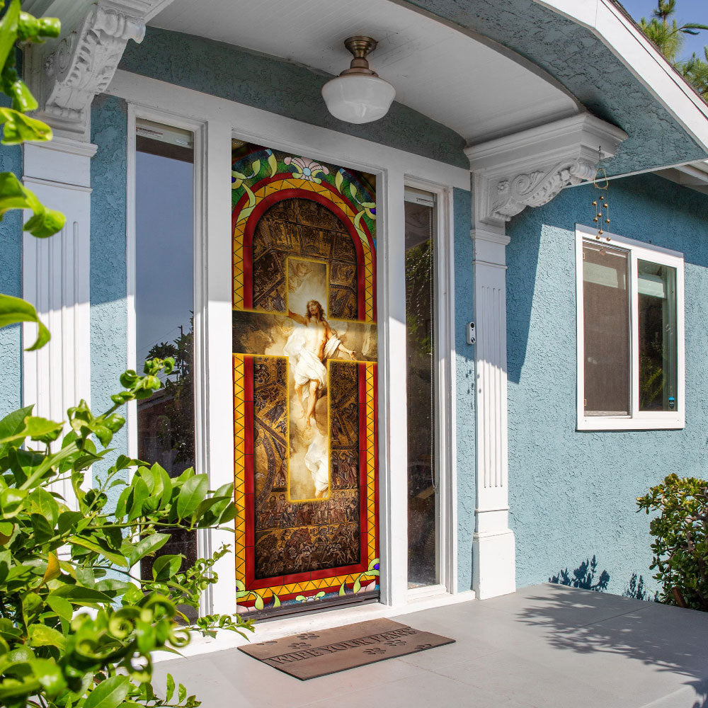 Our Savior Jesus Christ Cross Door Cover