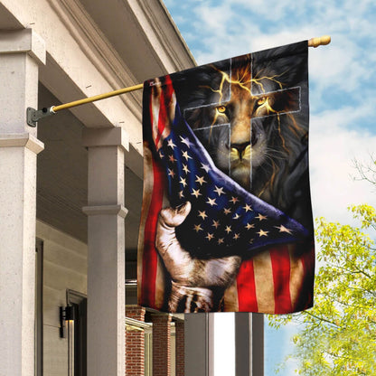 Christian Lion Cross Flag