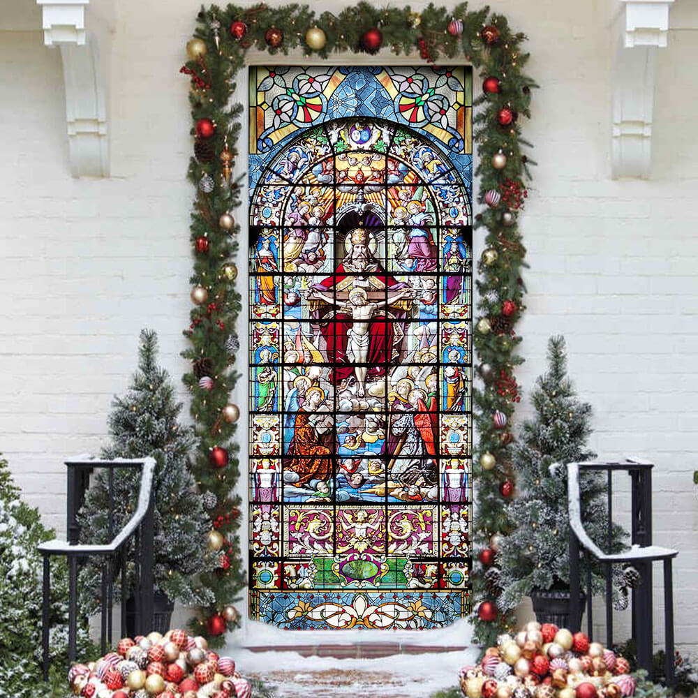 The Holy Trinity. Jesus Christ Door Cover