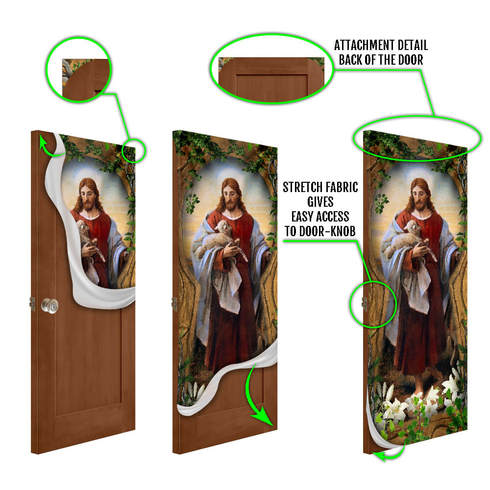 Jesus The Good Shepherd Door Cover
