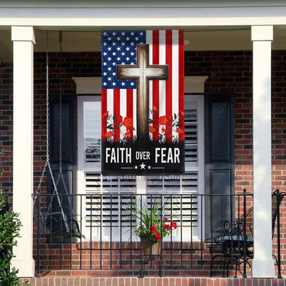 FLAGWIX  Christian Jesus Cross Faith Over Fear Flag