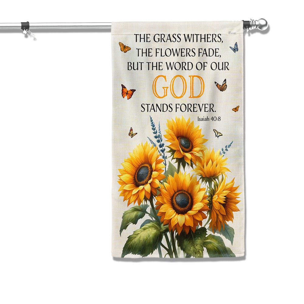 FLAGWIX The Word Of Our God Stands Forever Flower Garden House Flag