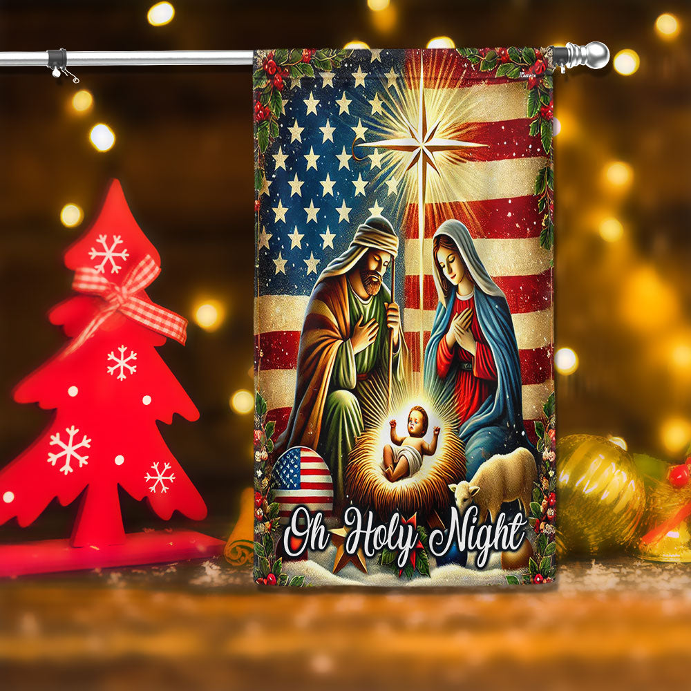 Nativity Scene Nativity Of Jesus Holy Family Christmas American Flag