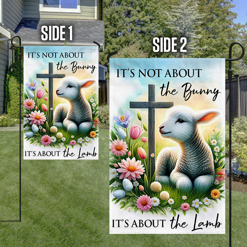 FLAGWIX  Easter Lamb Jesus Cross Flag It's Not About The Bunny It's About The Lamb