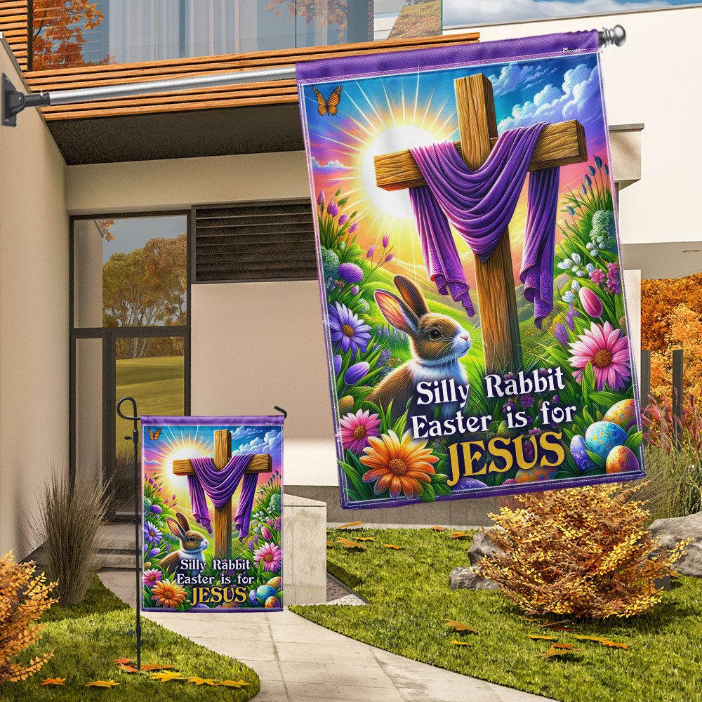 FLAGWIX Easter Bunny Jesus Christian Cross Silly Rabbit Easter Is For Jesus Flag